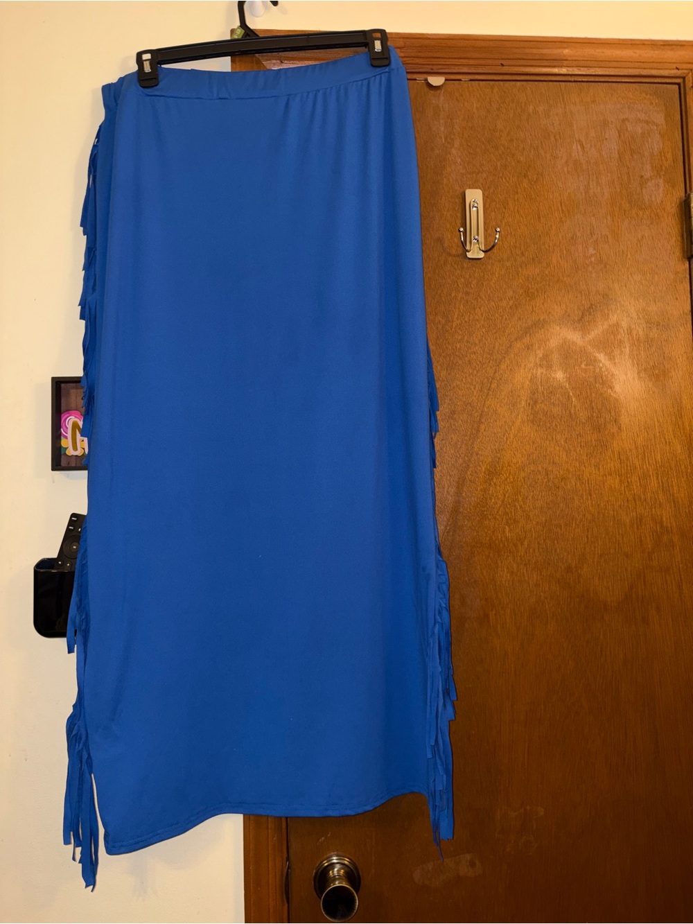 Women’s Royal Blue Fringe Side Skirt